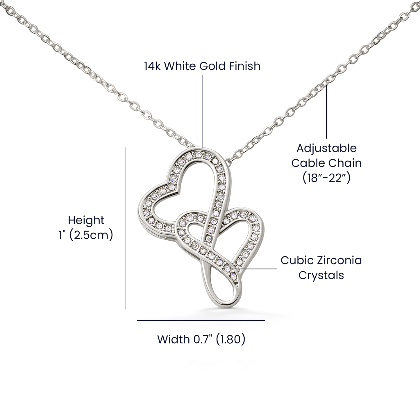 To My Wife Heart to Heart Necklace