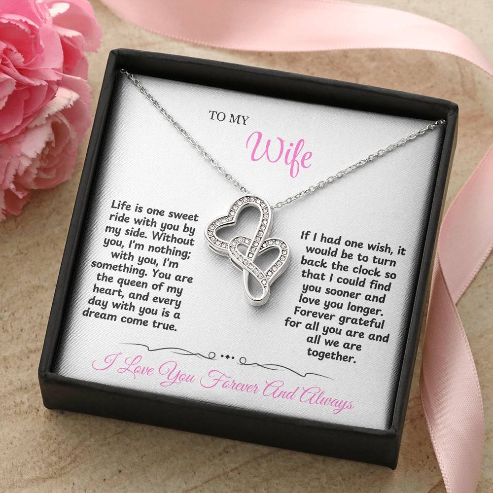 To My Wife Heart to Heart Necklace