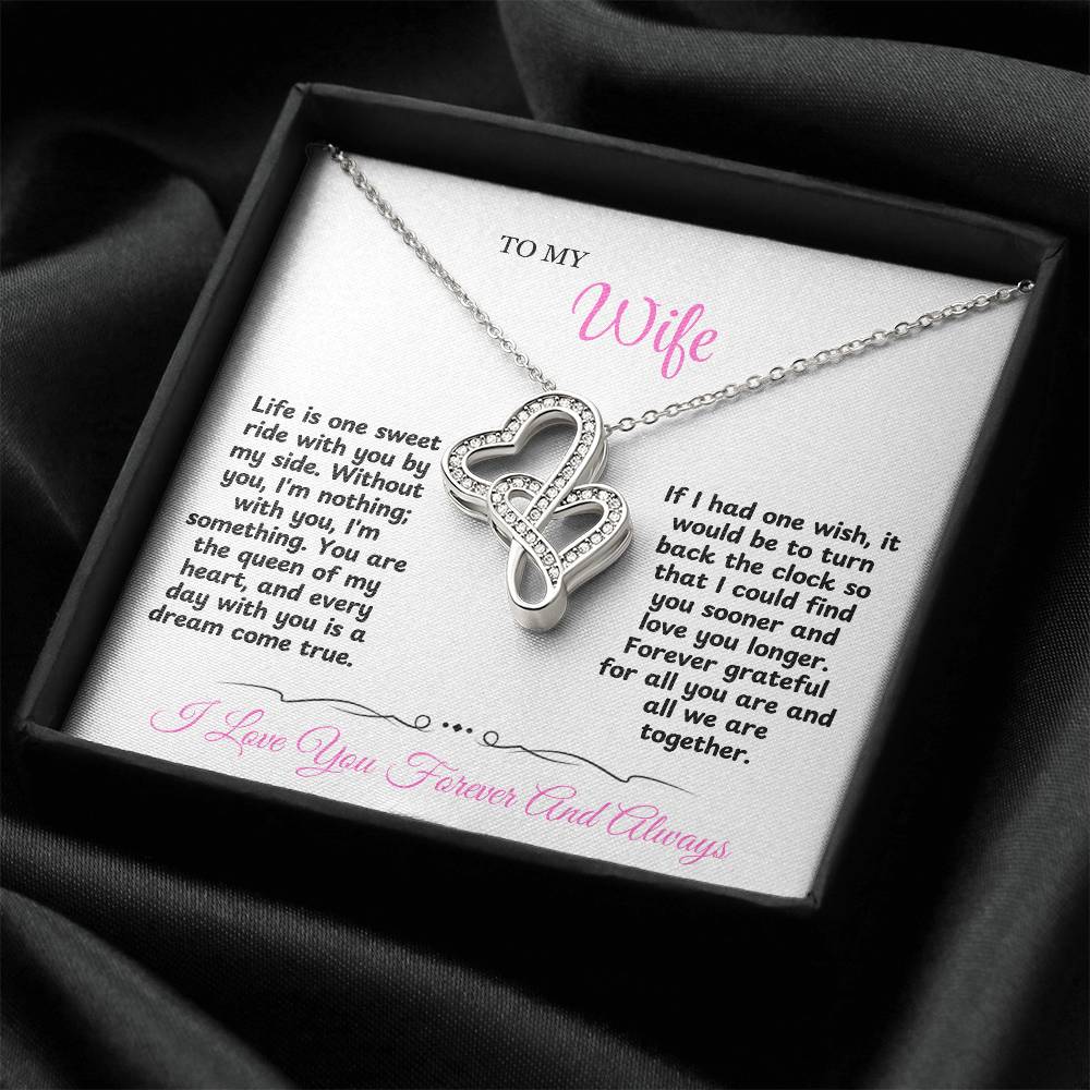 To My Wife Heart to Heart Necklace