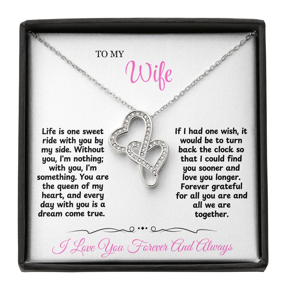 To My Wife Heart to Heart Necklace