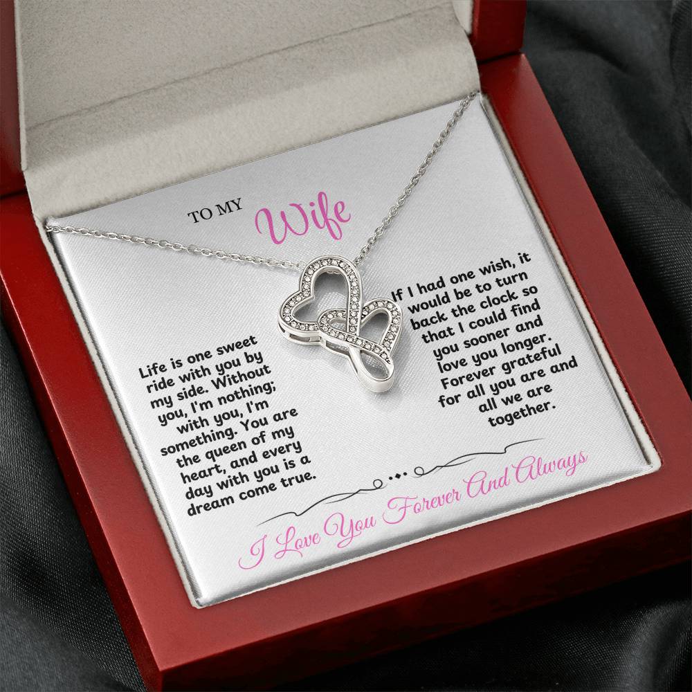 To My Wife Heart to Heart Necklace