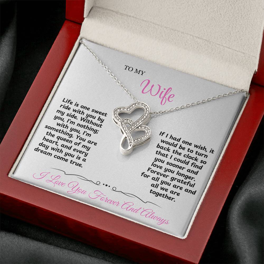 To My Wife Heart to Heart Necklace