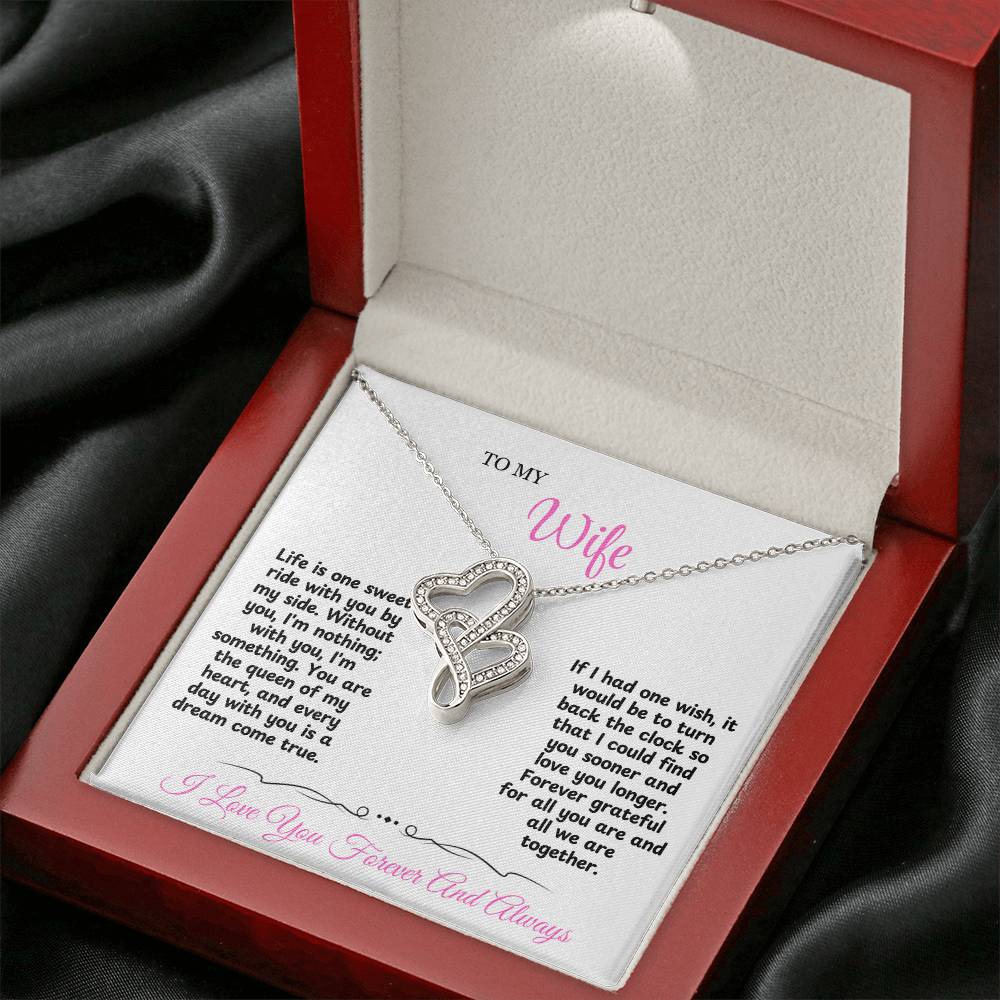 To My Wife Heart to Heart Necklace