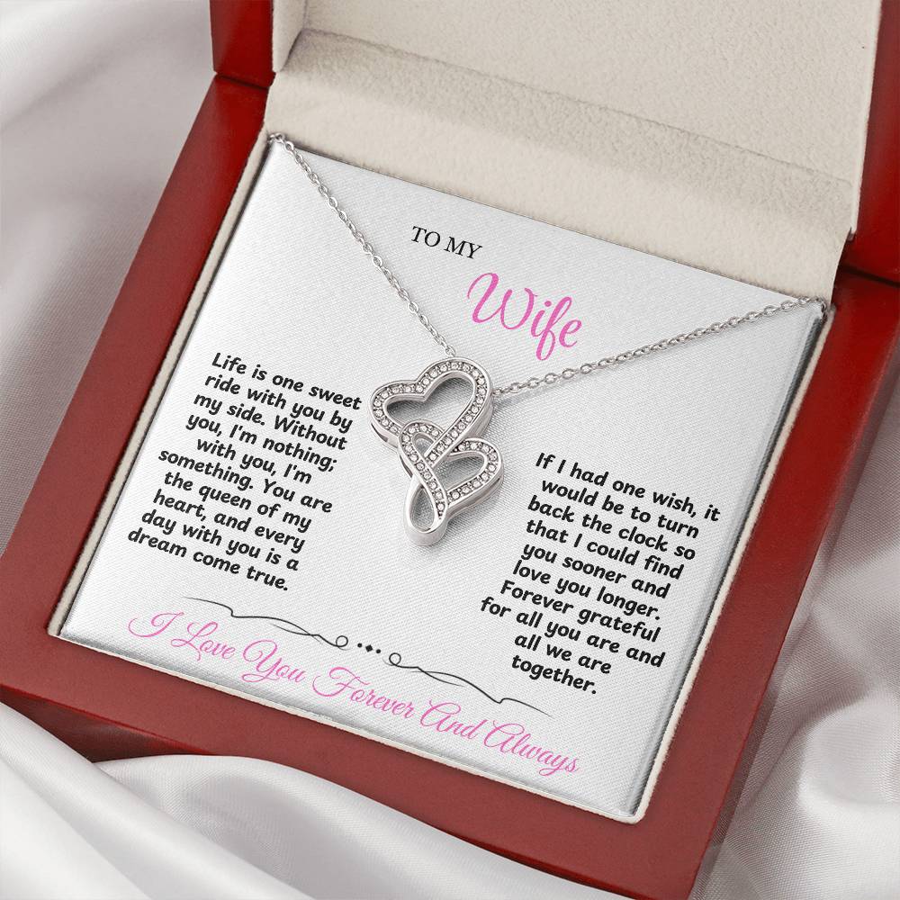 To My Wife Heart to Heart Necklace