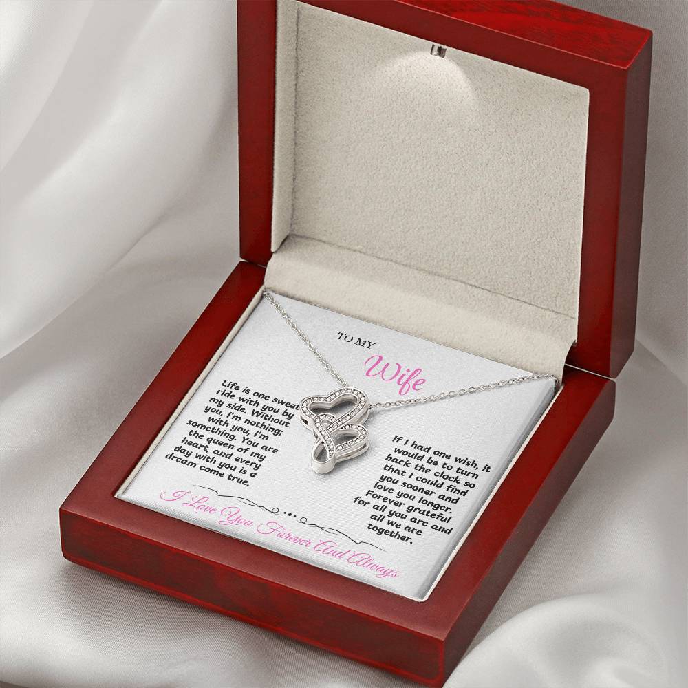 To My Wife Heart to Heart Necklace
