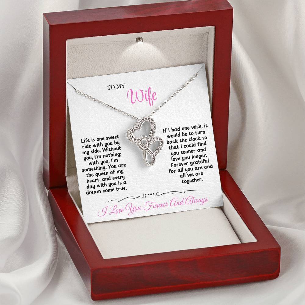 To My Wife Heart to Heart Necklace
