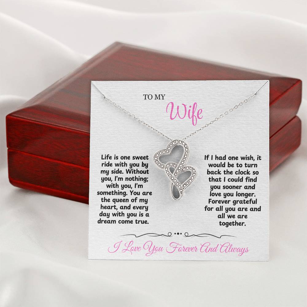 To My Wife Heart to Heart Necklace