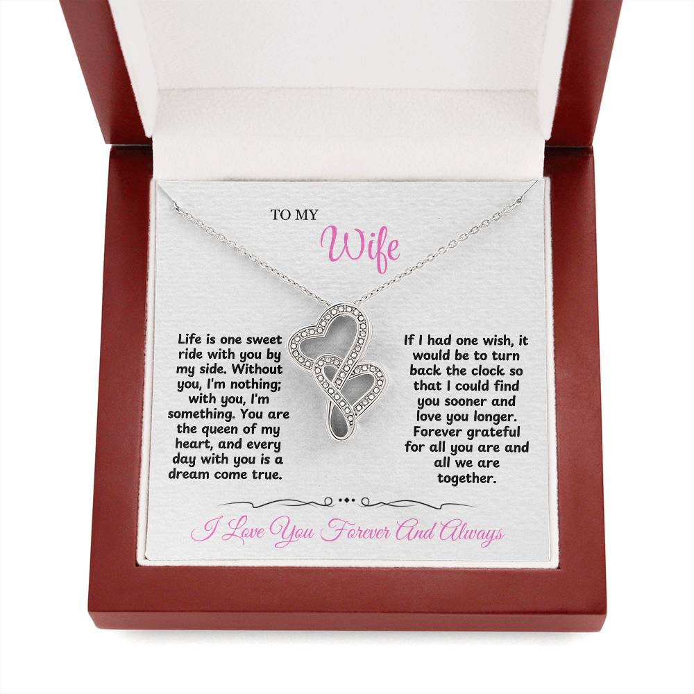 To My Wife Heart to Heart Necklace