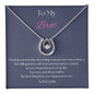 To My Brat I love you Necklace