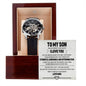 To My Son With Love From Mom Men's Openwork Watch