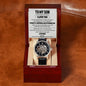 To My Son With Love From Mom Men's Openwork Watch