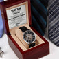 To My Son With Love From Mom Men's Openwork Watch