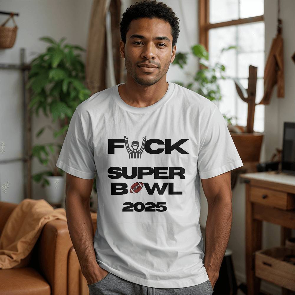 Superbowl 2025 Tshirt, Funny Superbowl Tee, Anti-Superbowl Shirt, Sports Parody Shirt, Unisex Game Day Humor Tee, Not a Fan Football Tee