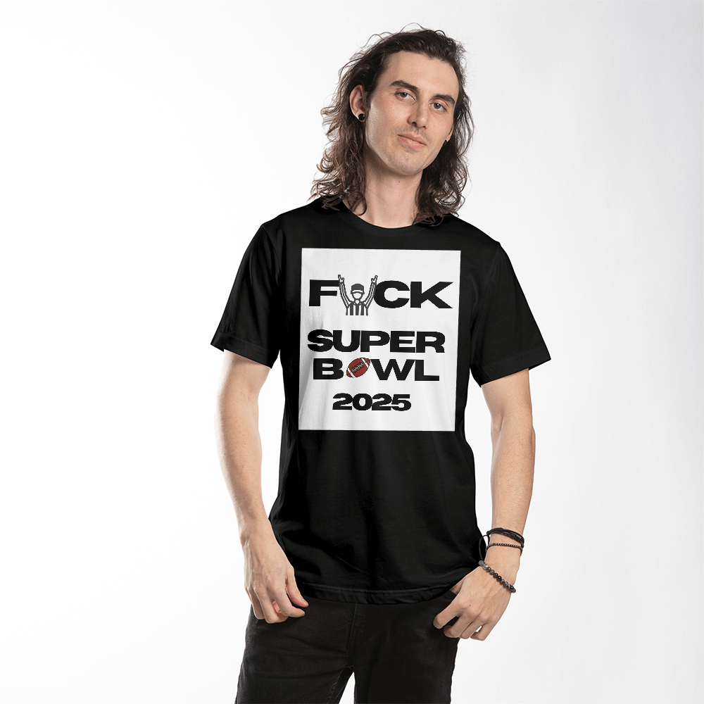 Superbowl 2025 Tshirt, Funny Superbowl Tee, Anti-Superbowl Shirt, Sports Parody Shirt, Unisex Game Day Humor Tee, Not a Fan Football Tee
