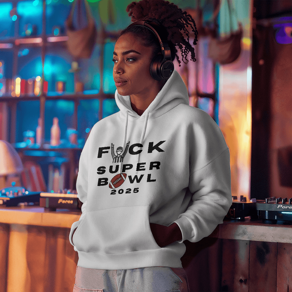 Fuck Superbowl 2025 Sweatshirt, Funny Superbowl, Anti-Superbowl Shirt, Sports Parody Shirt, Unisex Game Day Humor Tee, Not a Fan Football Tee