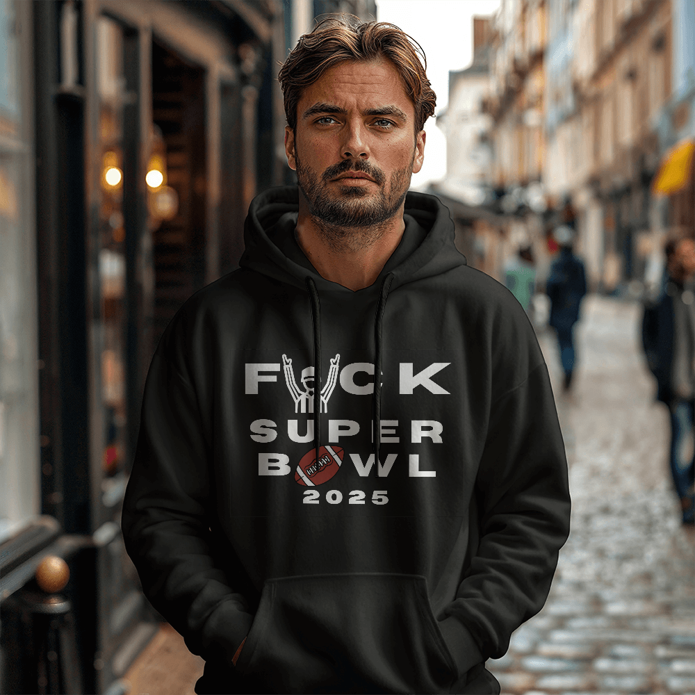 Fuck Superbowl 2025 Sweatshirt, Funny Superbowl Tee, Anti-Superbowl Shirt, Sports Parody Shirt, Unisex Game Day Humor Tee, Not a Fan Football Tee