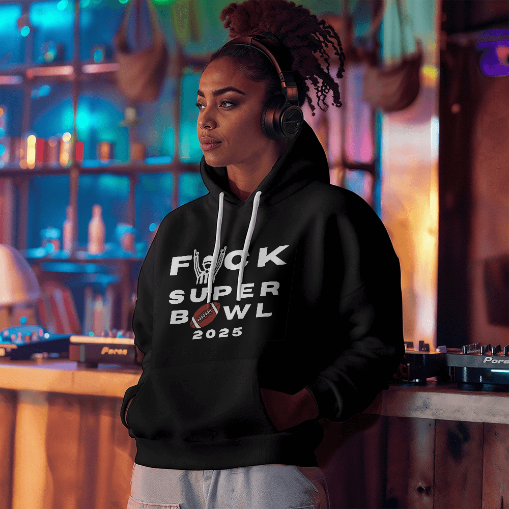 Fuck Superbowl 2025 Sweatshirt, Funny Superbowl Tee, Anti-Superbowl Shirt, Sports Parody Shirt, Unisex Game Day Humor Tee, Not a Fan Football Tee