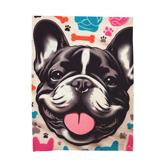 French Bulldog Velveteen Plush Blanket