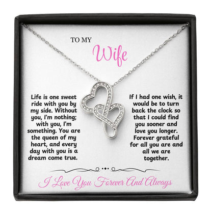 To My Wife Heart to Heart Necklace