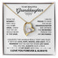 To my beautiful Granddaughter heart necklace
